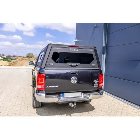 Hardtop Contour noir lisse avec fenêtre latérale Volkswagen Amarok 2010-2022 DC Alu-Cab